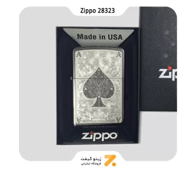 فندک زیپو بلک آیس آس پیک مدل 28323-​Zippo Lighter 28323 150 ACE FILIGREE