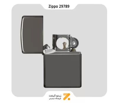 فندک زیپو بلک آیس با دو مغزی مدل 29789-​ZIPPO BLACK ICE LIGHTER & PIPE INSERT