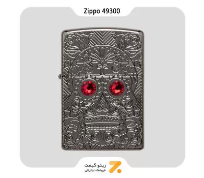 فندک زیپو بلک آیس طرح جمجمه مدل 49300-​Zippo Lighter 49300 Crystall Skull Design