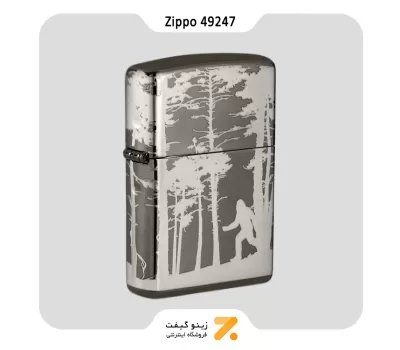 فندک زیپو بلک آیس طرح جنگل مدل 49247-Zippo Lighter 49247 150 SASQUATCH IN WOODS DESI