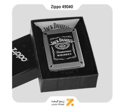 فندک زیپو بلک آیس طرح لوگو جک دنیلز مدل 49040-Zippo Lighter 49040 24095 JACK DANIELS
