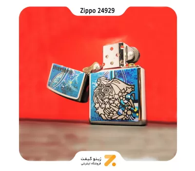 فندک زیپو طرح برج دلو مدل 24929-Zippo Lighter 24929 250-ZODIAC AQUARIUS