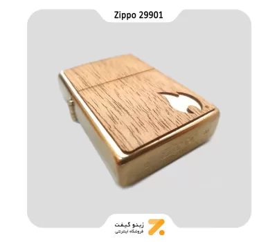 فندک زیپو طرح شعله با روکش چوب مدل 29901-Zippo Lighter 29901 204B WOODCHUCK FLAME