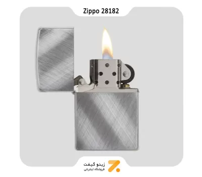 فندک زیپو طرح مورب مدل 28182-​Zippo Lighter 28182-000009 REG DIAGONAL WEAVE