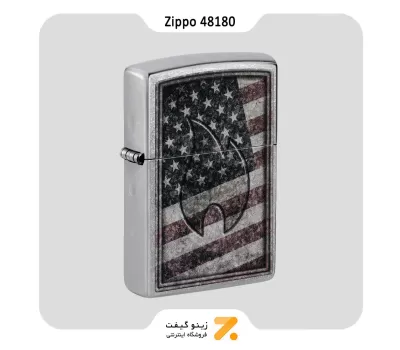 فندک زیپو مدل 48180 طرح پرچم امریکا-Zippo Lighter 48180 Americana Flame Design