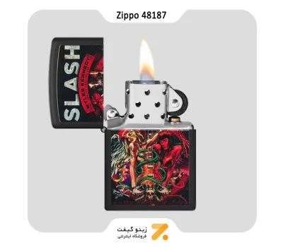 فندک زیپو مدل 48187 طرح کاور آلبوم اسلش-Zippo Lighter 48187 Slash Design