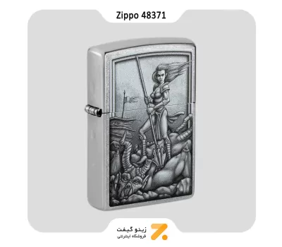 فندک زیپو مدل 48371 طرح اساطیری قرون وسطی-Zippo Lighter 48371 207 MEDIEVAL MYTHOLOGICAL
