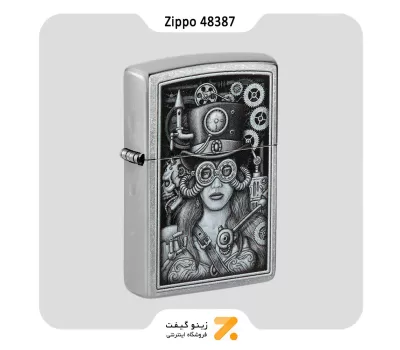 فندک زیپو مدل 48387 طرح استیم‌پانک-Zippo Lighter 48387 207 STEAMPUNK DESIGN