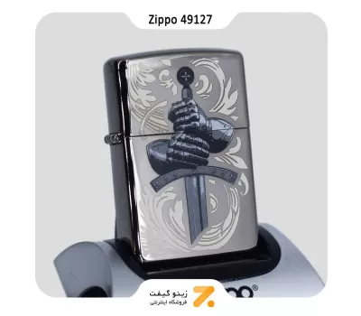 فندک زیپو مدل 49127 طرح دستکش شوالیه-Zippo Lighter 49127 150 KNIGHTS GLOVES DESIGN