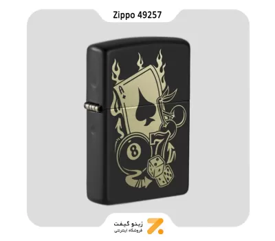 فندک زیپو مدل 49257 طرح کازینو-Zippo Lighter 49257 218 GAMBLING DESIGN