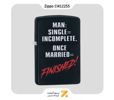 فندک زیپو مدل سی آی 412255 طرح تایپوگرافی-Zippo Lighter 218 CI412255 MAN SINGLE DESIGN
