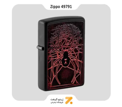 فندک زیپو مشکی مدل 49791 طرح عنکبوت-Zippo Lighter 49791 218 SPIDER DESIGN