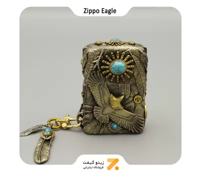 فندک زیپو کاستوم طرح عقاب و پر-​Zippo Lighter Eagle Design