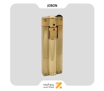 فندک گازی جوبون طلایی مدل بوتان جت-Jobon Grinding Wheel Compact Butane Jet Lighter