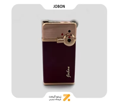 فندک گازی جوبون قهوه ای مدل متال بوتان دو شعله-​Jobon Lighter SN-LIJB-2202-23