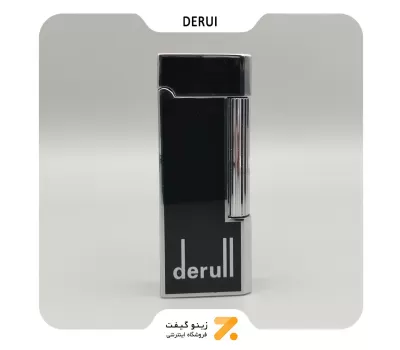 فندک گازی دروی مشکی مدل 2202-4-​Derui Lighter SN-LIDR-2202-4