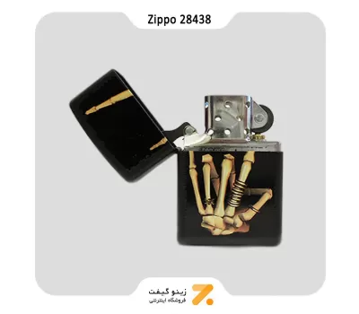 Zippo Lighter 28438 Heavy Metal Salute فندک بنزینی زیپو هوی متال طرح اسکلت مدل 28438