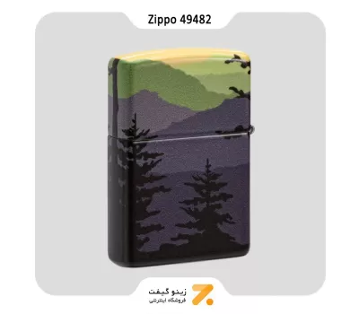 Zippo Lighter 49482 BEAR LANDSCAPE DESIG ​فندک بنزینی زیپو 540 رنگ طرح خرس در جنگل مدل 49482