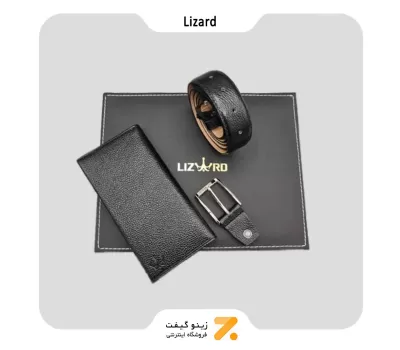 ست هدیه مردانه لیزارد مدل چرم طبیعی کد ال زد 2203-5-​Lizard Leather SN-LTLZ-2203-5