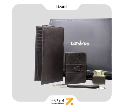 ست هدیه مردانه لیزارد مدل چرم طبیعی کد ال زد 4104-Lizard Leather LZ4104