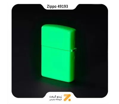 فندک بنزینی زیپو بلک لایت مدل 49193-Zippo Lighter 49193 REG GLOW IN THE DARK MATT