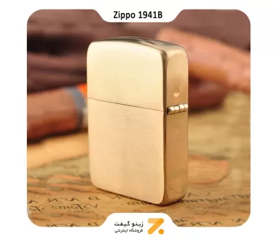فندک بنزینی زیپو رپلیکا مدل 1941 بی-Zippo Lighter 1941B-Replica Brush Brass