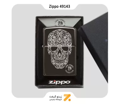 فندک بنزینی زیپو طرح اسکلت مدل 49143-Zippo Lighter ​49143 24756 ANNE STOKES COLLECTIO