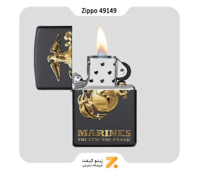 فندک بنزینی زیپو طرح تفنگداران دریایی ایالات متحده مدل 49149-Zippo Lighter ​49149 218 USMC