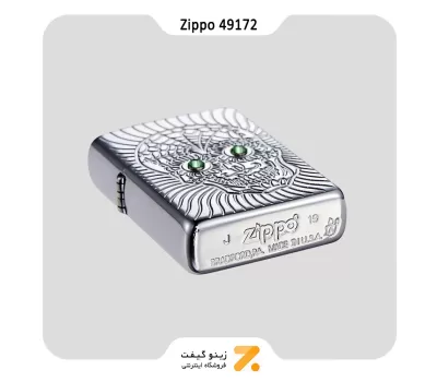 فندک بنزینی زیپو طرح جمجمه اسکلت مدل 49172-​Zippo Lighter ​49172 167 SUGAR SKULL DESIGN