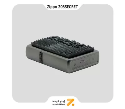 فندک بنزینی زیپو طرح سه بعدی لوگو زیپو مدل 205 سیکرت-​Zippo Lighter 205 SECRET ZIPPO LOGO 3D