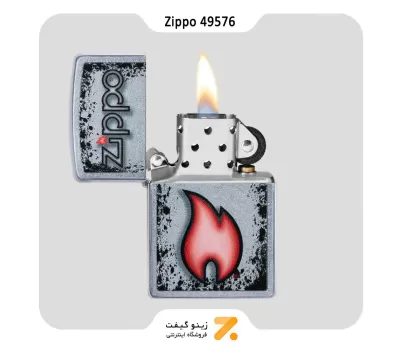 فندک زیپو طرح شعله مدل 49576-Zippo Lighter 49576 207 ZIPPO FLAME DESIGN