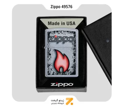 فندک زیپو طرح شعله مدل 49576-Zippo Lighter 49576 207 ZIPPO FLAME DESIGN