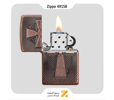 فندک بنزینی زیپو طرح صلیب مدل 49158-​Zippo Lighter 49158 -29736 DEEP CARVE CROSS DESIG