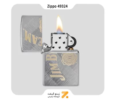 فندک بنزینی زیپو طرح لوگو جیم بیم مدل 49324-​Zippo Lighter 49324 28182 JIM BEAM