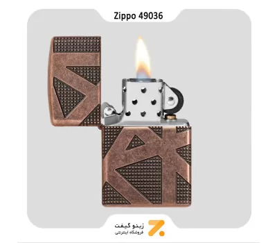 فندک بنزینی زیپو طرح هندسی مدل 49036-​Zippo Lighter 49036 29736 GEOMETRIC 360 DESIGN