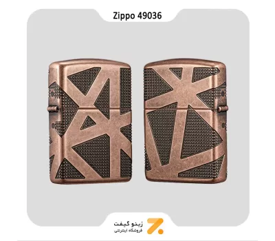 فندک بنزینی زیپو طرح هندسی مدل 49036-​Zippo Lighter 49036 29736 GEOMETRIC 360 DESIGN