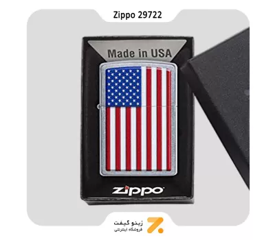 فندک بنزینی زیپو طرح پرچم امریکا مدل 29722-Zippo Lighter ​29722 207 PATRIOTIC