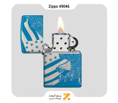 فندک بنزینی زیپو طرح پرچم امریکا مدل 49046-​Zippo Lighter 49046 20446 PATRIOTIC DESIGN