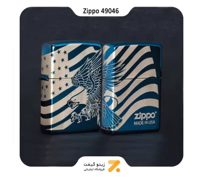 فندک بنزینی زیپو طرح پرچم امریکا مدل 49046-​Zippo Lighter 49046 20446 PATRIOTIC DESIGN
