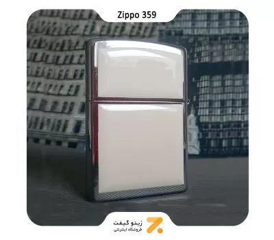 فندک بنزینی زیپو طرح کشتی مدل 359-Zippo Lighter ​359-HP CHROME/SCRIMSHAW