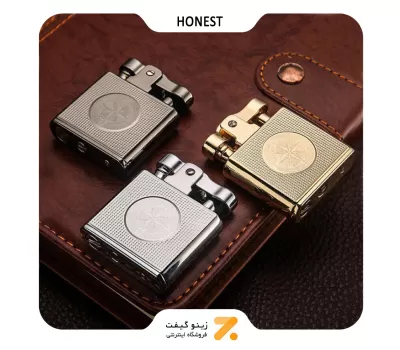 فندک بنزینی هانست دودی مدل 2201-75-​Honest Lighter SN-LIHN-2201-75