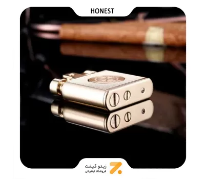 فندک بنزینی هانست طلایی مدل 2201-74-​Honest Lighter SN-LIHN-2201-74