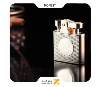 فندک بنزینی هانست طلایی مدل 2201-74-​Honest Lighter SN-LIHN-2201-74