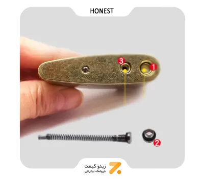 فندک بنزینی هانست طلایی مدل 2201-78-​​Honest lighter SN-LIHN-2201-78