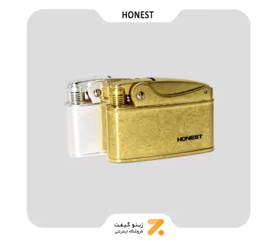 فندک بنزینی هانست طلایی مدل 2201-78-​​Honest lighter SN-LIHN-2201-78