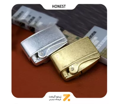 فندک بنزینی هانست طلایی مدل 2201-78-​​Honest lighter SN-LIHN-2201-78