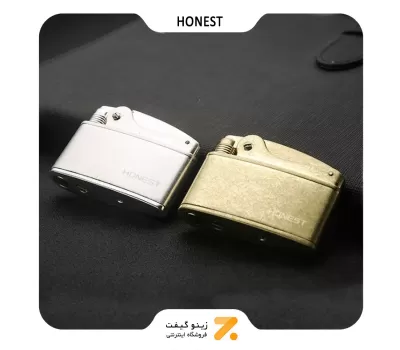 فندک بنزینی هانست نقره ای مدل 2201-79-​Honest Lighter SN-LIHN-2201-79
