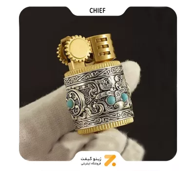 فندک بنزینی چیف طرح برجسته مدل سی اف 212-5-​Chief Lighter SN-LICH-2104-34