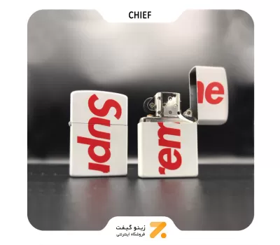 فندک بنزینی چیف طرح لوگو سوپرمی مدل سی اف 1165 بی-​Chief Lighter SN-LICH-2104-103
