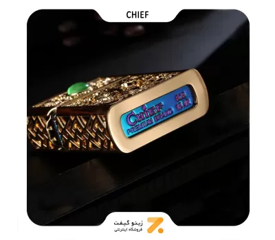 فندک بنزینی چیف طلایی طرح اژدها  2201-78-​​Chief Lighter SN-LICH-2201-78